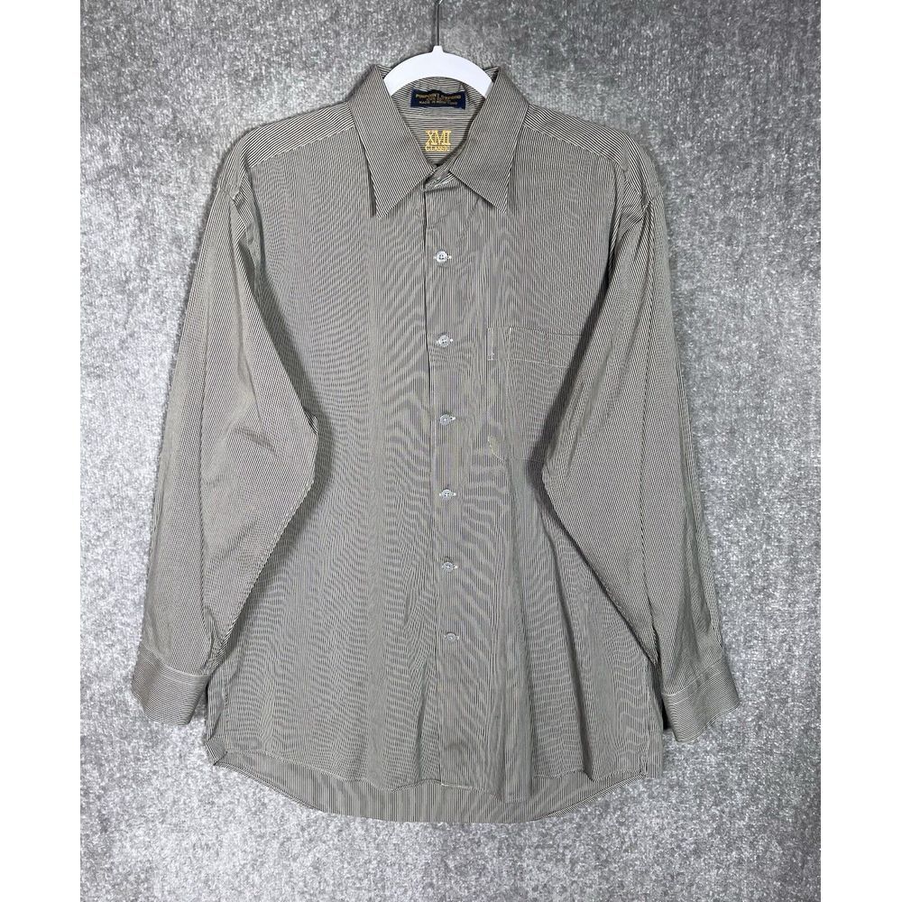 XMI Classic Pinpoint Oxford Shirt Mens Size 15.5/33 Striped Button Up Vintage‎